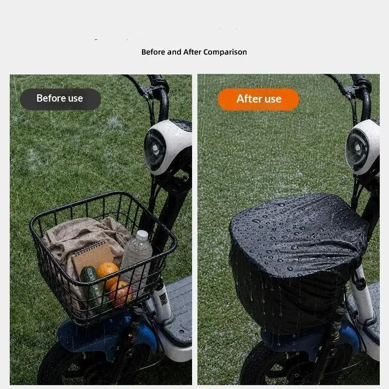New Waterproof Bicycle Front Basket Liner Rain Cover,Bike Basket Cover Basket Liner For Tricycles Motorcycles Mountain Bikes