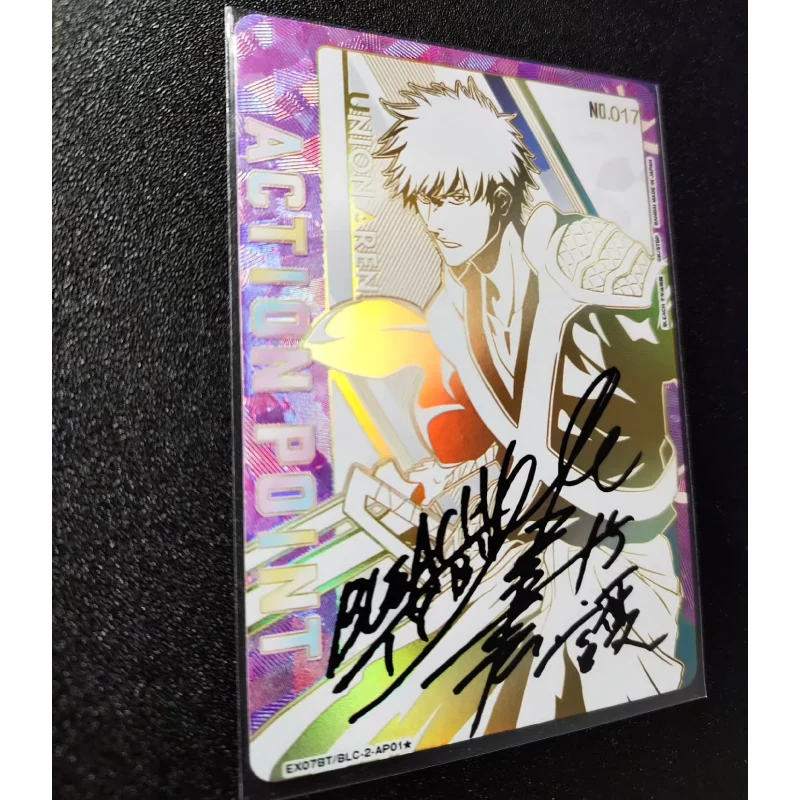 UA Card Bleach Kurosaki Ichigo Kuchiki Rukia Abarai Renji AP Golden Sign Anime Game Collection Color Flash Self Made Rating Card