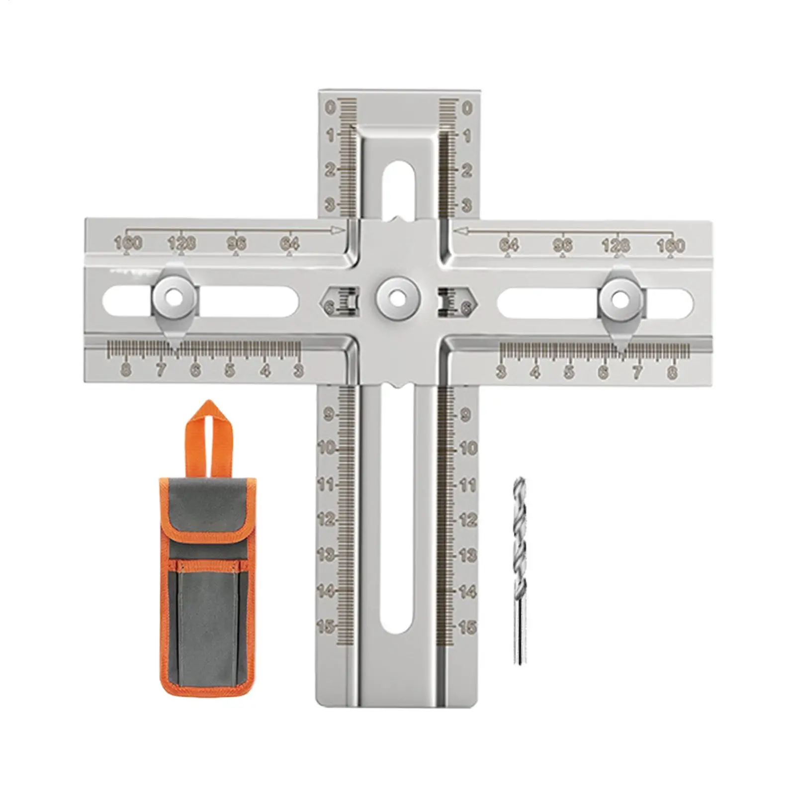 Cabinet Hardware Jig Stainless Steel Convenient Hole Locator Tool Handles Knobs Drill Guide For Adults Professionals Enthusiasts