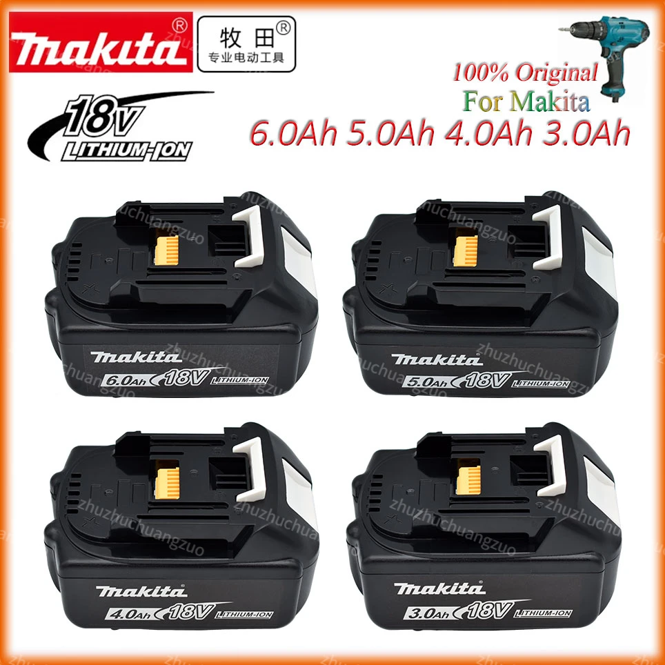 Original Makita 18V 6Ah 5Ah 4Ah 3Ah Li-Ion Rechargeable Battery 18v drill Replacement Batteries BL1830 BL1840 BL1850 BL1860B