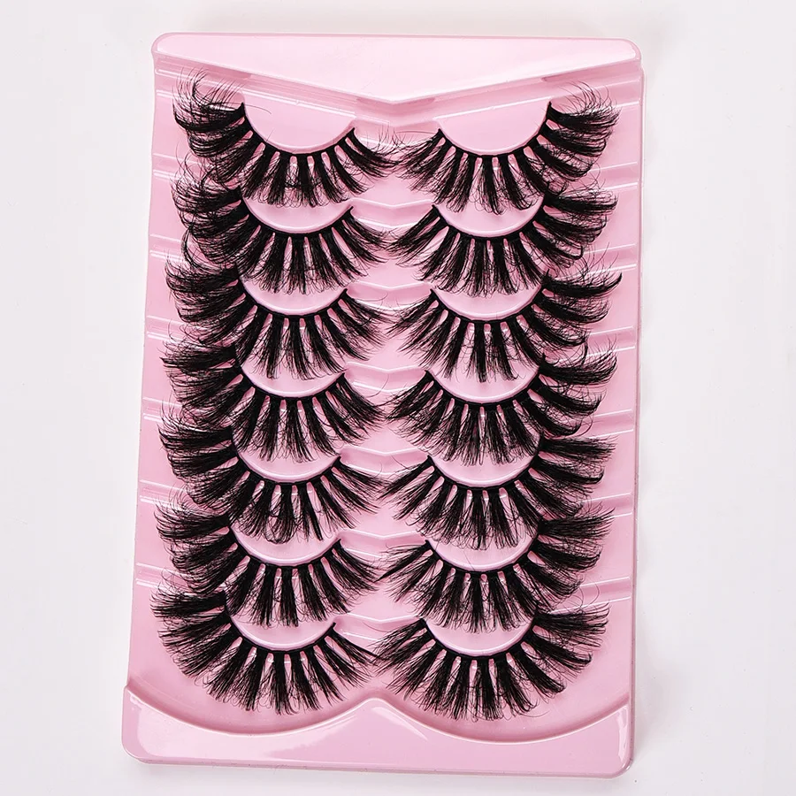 ファッショナブルで魅力的なつけまつげ 7 組、ナチュラル、カール、ふわふわ、毎日のメイクやデートのメイクに最適です。