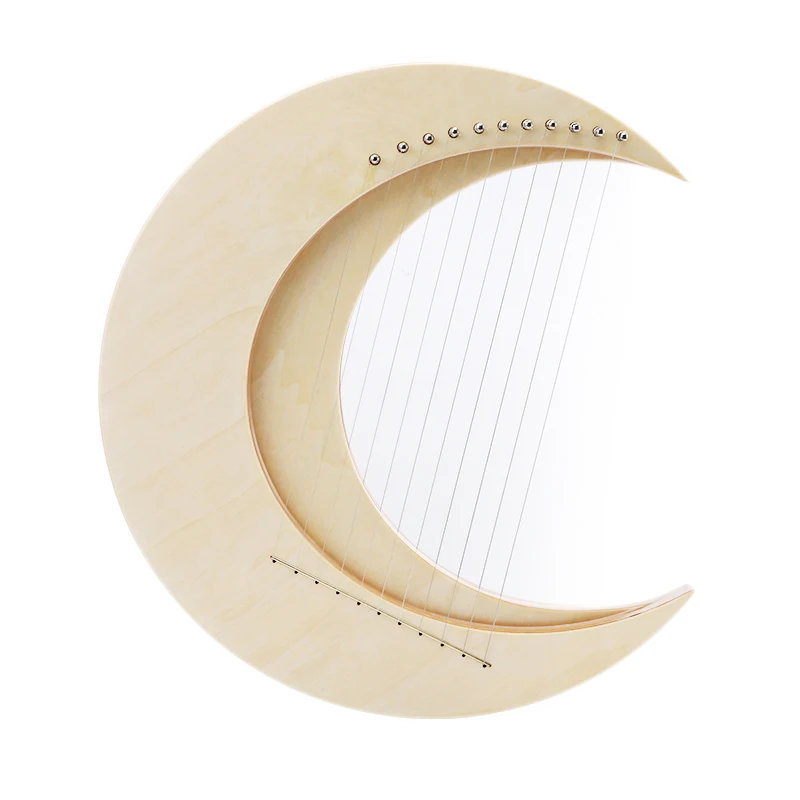 Natural Wood Crescent 11 Notes G Major Good Quality and Sound Lyre