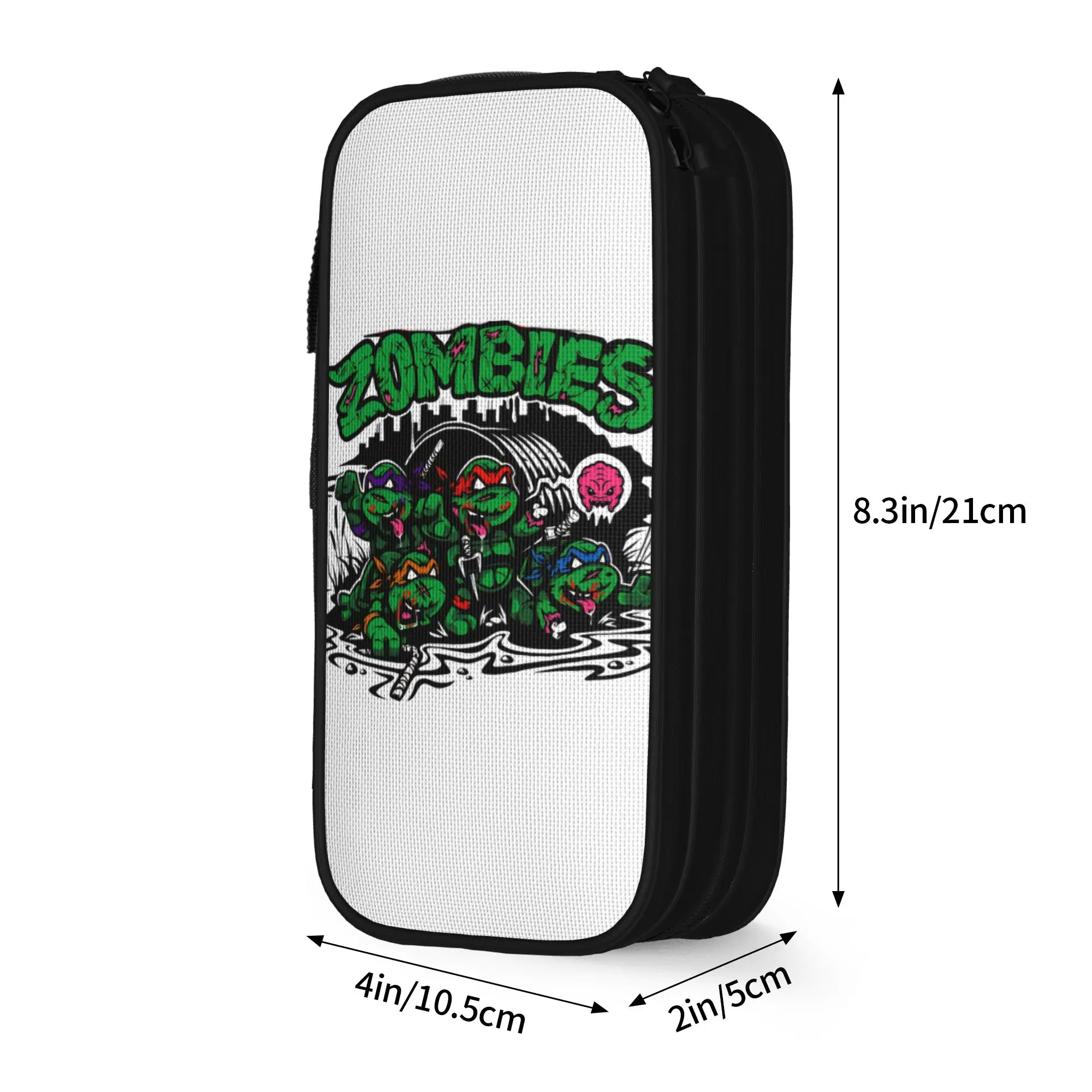 Cute TMNT T-Turtles Krraaaaanngs Pencil Case Pencil Box Pen Holder Large Storage Pencil Bags School Supplies Zipper Stationery
