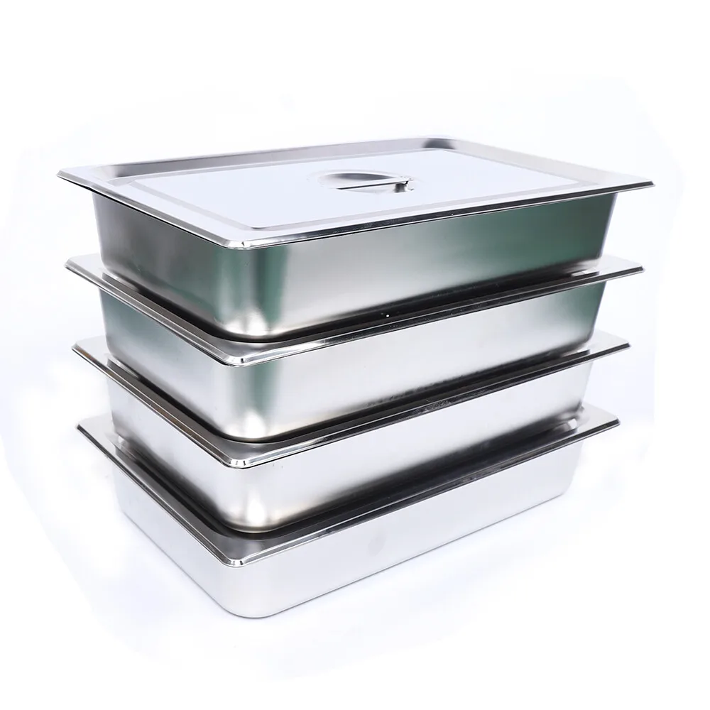 

4 件套 Buffet Chafing Dishes Gastronorm Pans Steam Table Pans Tray Stainless Steel Food Container for Party Bbq Baking