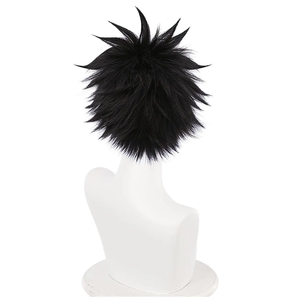 ccutoo Short Cosplay Wig Rock Spiky Straight Black Heat Resistant Synthetic Adult Anime Synthetic Hair