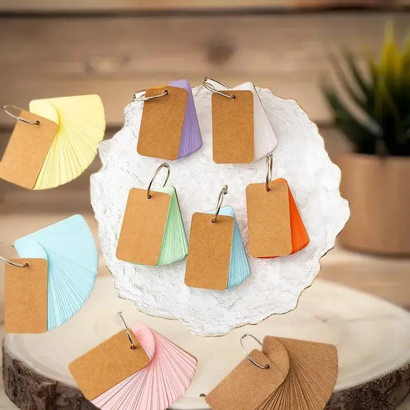 50/100PCS 컬러 빈 크래프트 종이 카드 공예 카드 종이 비즈니스 메시지 카드 플래시 카드 빈 학습 연구 DIY Memor