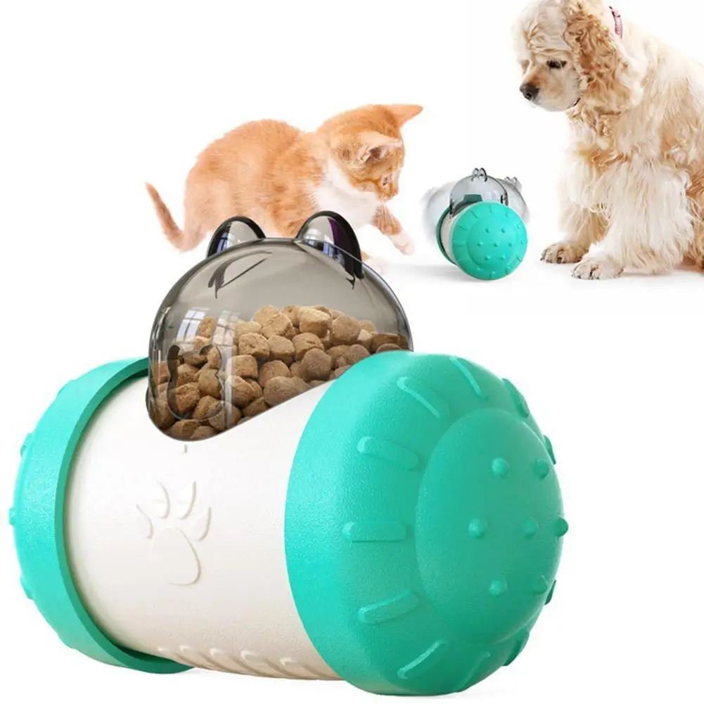 Dog Slow Enrichment Dispenser Food Puzzles Intelligence Ball Interactive Chase Training Toys For Small Puppy Cat