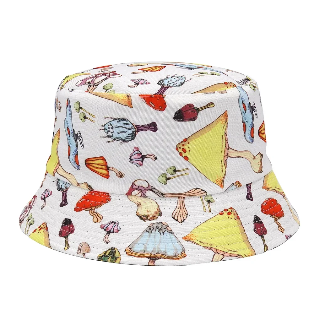 2024 Fashion Bucket Hat Women Double Side Cotton Reversible Sun Protection Cap Men\'s Panama Hat Fisherman Hats