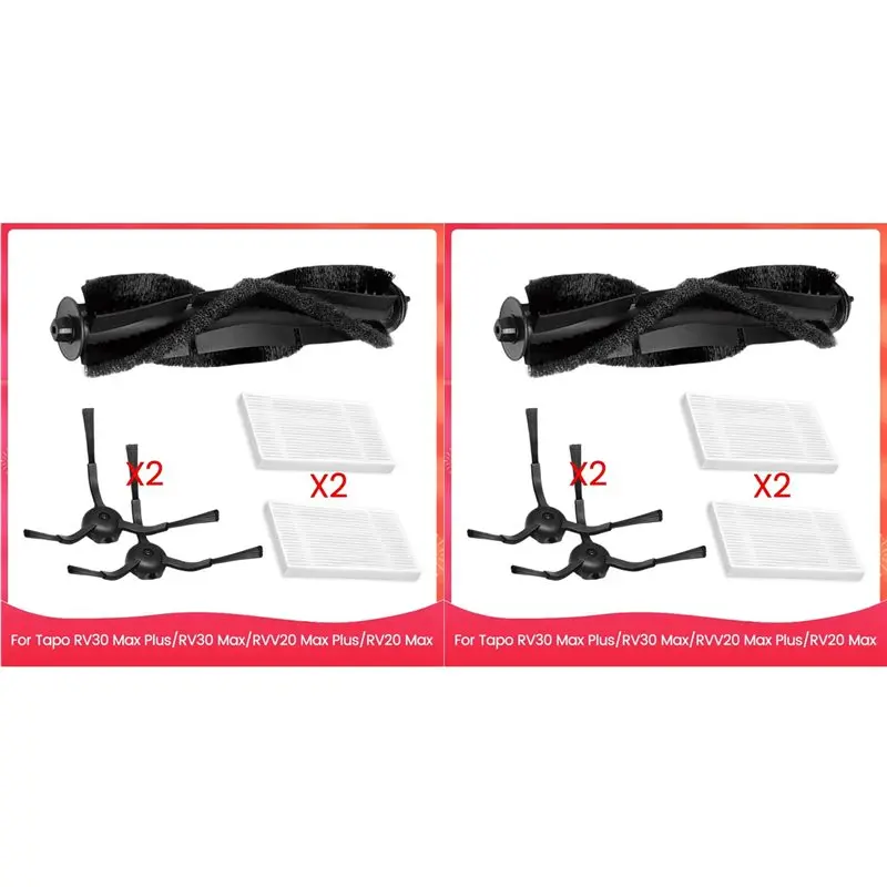 【PASSIONE】2 juegos de piezas de repuesto de vacío para Tapo RV30 Max Plus, para RV30 Max, para RVV20 Max Plus, para accesorios de vacío RV20 Max