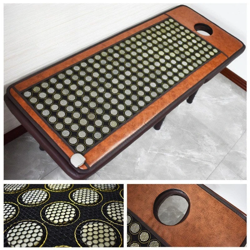 

Jade Sauna Heated Blanket, Tourmaline Slimming Pad, Germanium Stone Health Mat, Safe Bianstone Physiotherapy Body Warmer