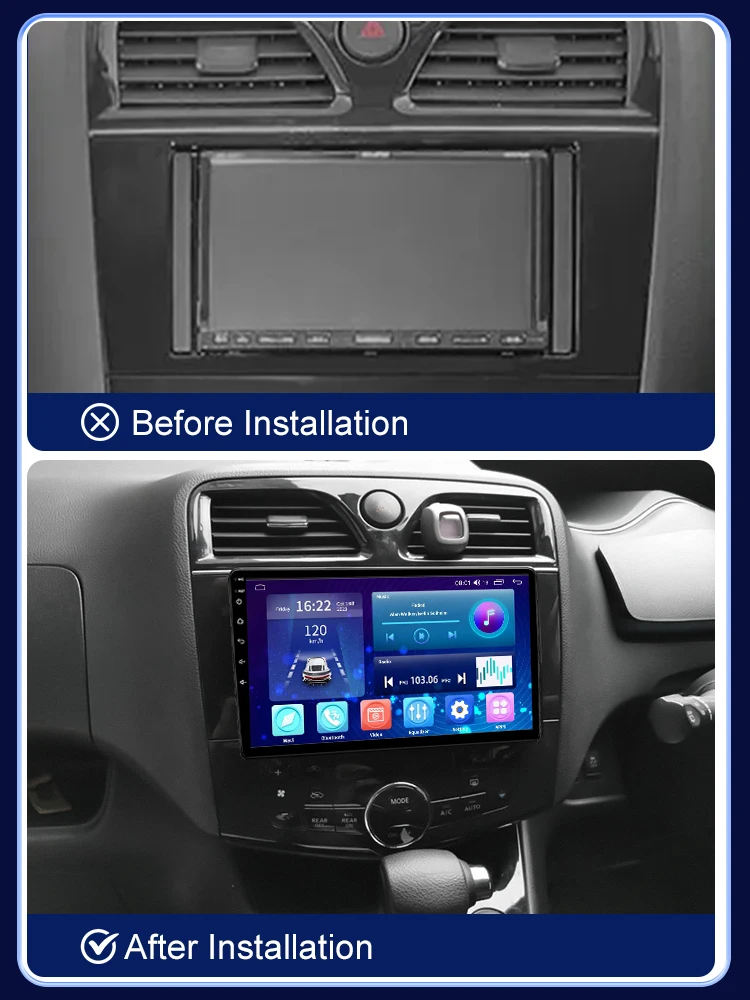 إطار Din مزدوج دي في دي لنيسان ، سيارة أسكيا C26 ، ار ، تركيب الصوت ، لوحة ، لوحة ، محول ، fall ، 9 in #6