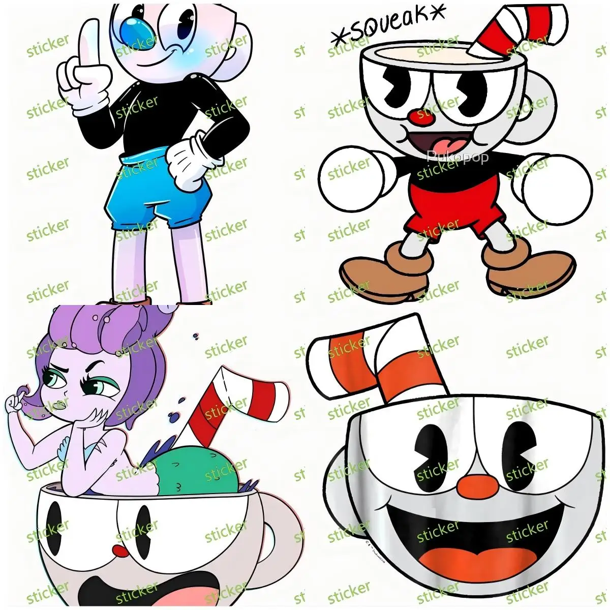 

Cuphead Bumper Sticker Car Decor, Laptop Computer, Water Bottle, Wall, Window Waterproof Vinyl Decal