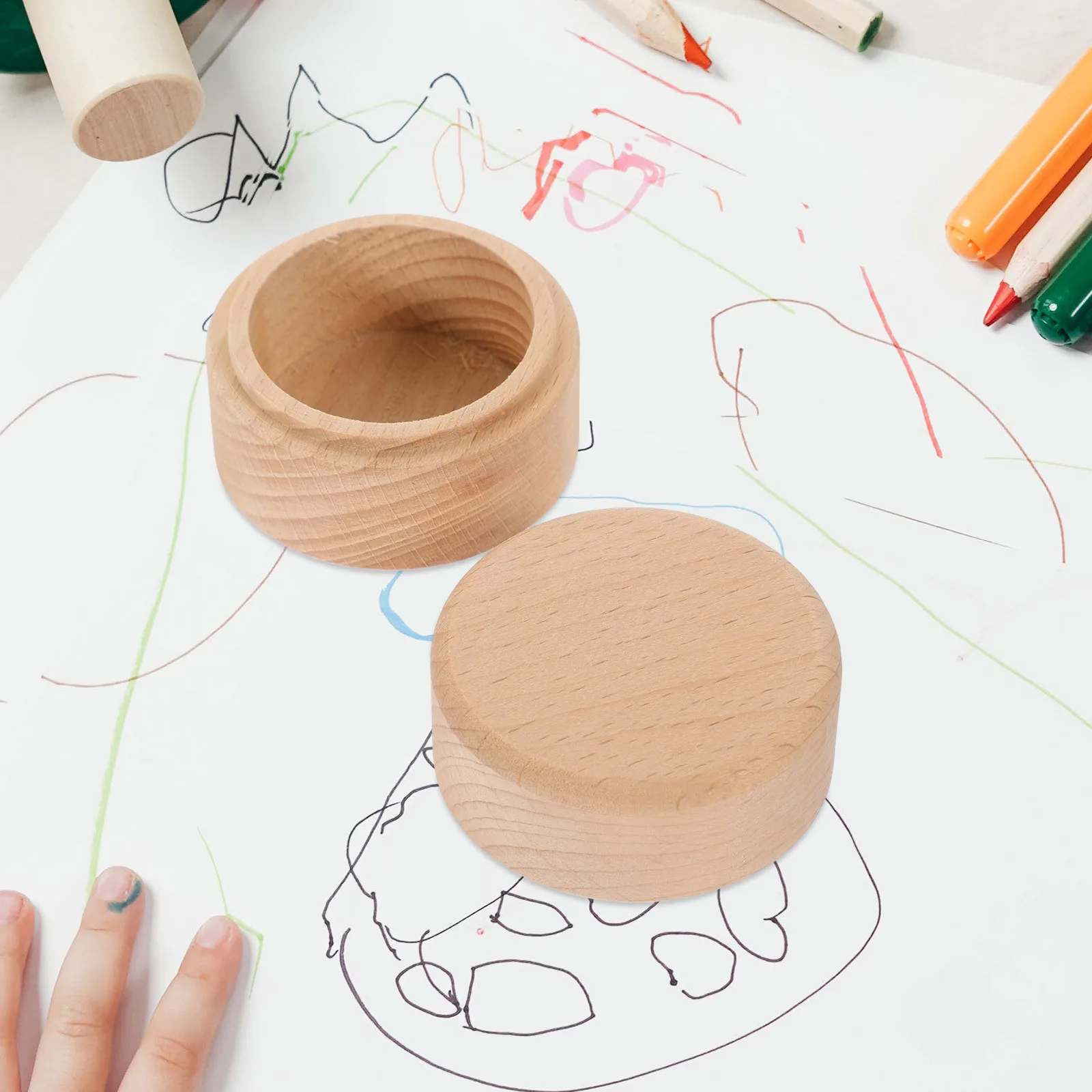 

Baby Keepsake Wooden Tooth Box Durable Portable Storage Organizer Baby Tooth Collection Holder Fetal Hair Case