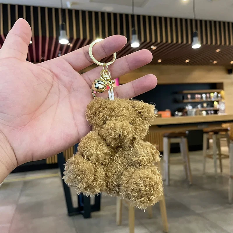 Cartoon Cute Bear Plush Toys Keychain Pendant Creative Ins Bear Doll Plush Backpack Pendant Stuffed Plush Toys Birthday Gifts