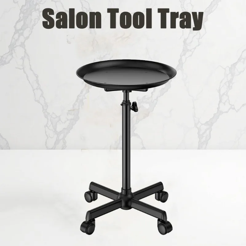 Hairdresser Mobile Tool Trolley, Multi-layer Round Storage Tray Cart for Beauty Salon Barber Styling Supplies Organize
