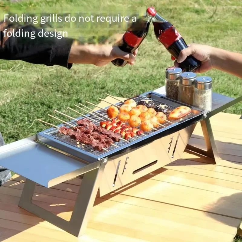 شواية منزلية صغيرة خارجية من الفولاذ المقاوم للصدأ