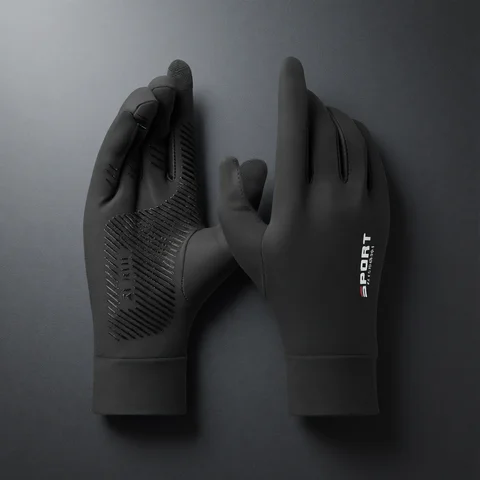 A Pair Ultra Thin Outdoor Sports Gloves Ice Silk Non Slip Gloves High Elasticity for Cycling and Fishing Gift for Father