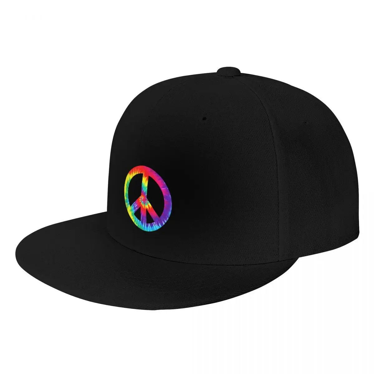 

Peace Sign Symbol Tie Dye 60s 70s Hippie Costume Baseball Cap Cosplay summer hat Women's Golf Wear Men's