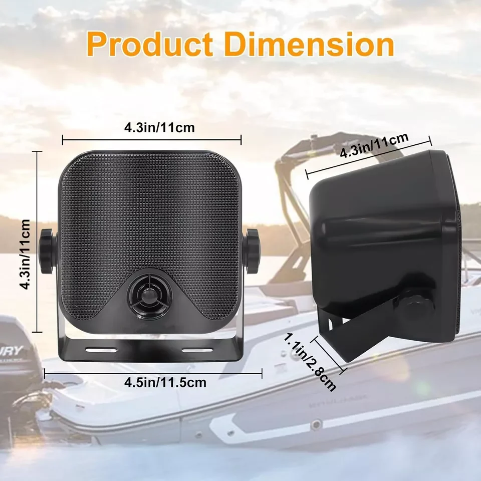 Herdio 4 ''240W Zware Waterdichte Boot Marine Box Buiten Speakers Oppervlak Gemonteerd Voor Skid Stuur Atv Utv Rzr Rv Golfkar