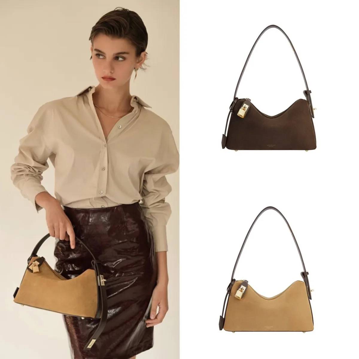 

Single Shoulder Crescent Dumpling Bag Winter New Niche Handbag Fashionable Commuting Versatile Bucket Large Capacity Shoulder