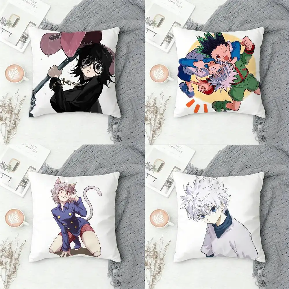 

H-Hunter x Hunter HxH Anime Double-sided Printed Square Pillow Cover Decorative Cushion Cover for Sofa Bedroom Bedside