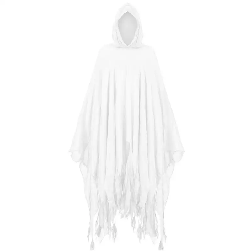 A52E Photo Prop Costume Cloak with Attached Hood, Lightweight Layered Coverage, and Halloween Party Styling Appeal Use