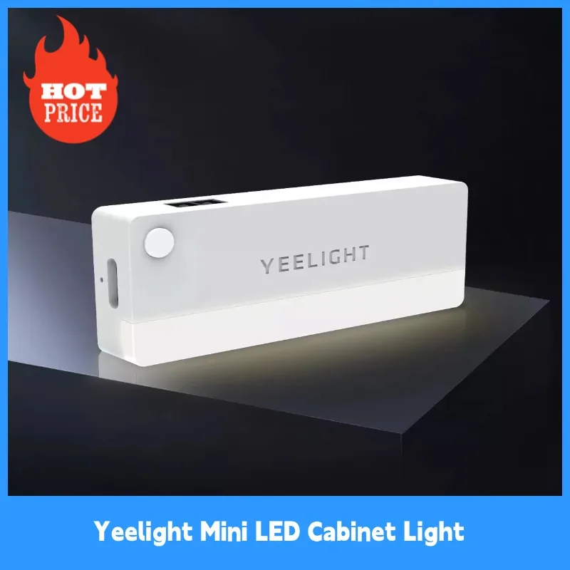 Yeelight LED Drawer Light 4 Pack USB Recarregável Mini Indução Night Light Para várias cenas, como gavetas e armários