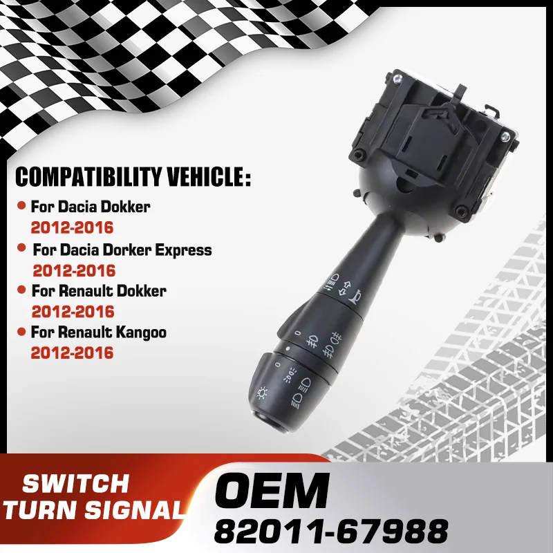 

Car Turn Signal Light Headlight Switch For Dacia Dokker Dacia Dorker Express Renault Dokker Renault Kangoo 2012-2016 82011-67988