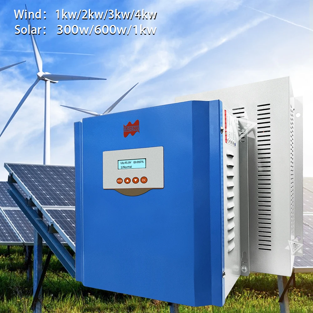 4KW300W(3KW Wind + 1KW Solar)48V/72V/96V/120V/240V PWM Solar and Wind Hybrid Charge Controller With Optional Batteries and WIFI