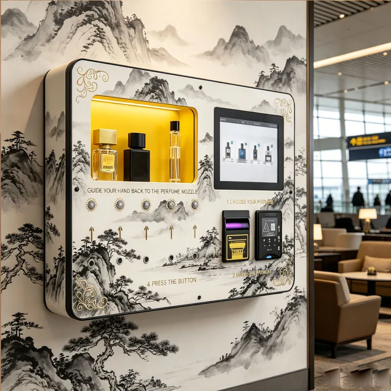 

Smart Fragrance Sampling Station Wall Mounted Perfume Spray Machine for Shopping Mall Wholesale Customized