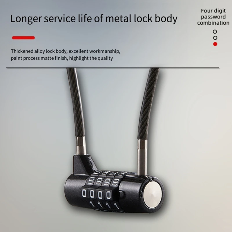 2025 New-2X Luggage Locks, 4-Digit Security Suitcase Locks, Combination Padlock For Suitcases Flexible Cable Travel Lock