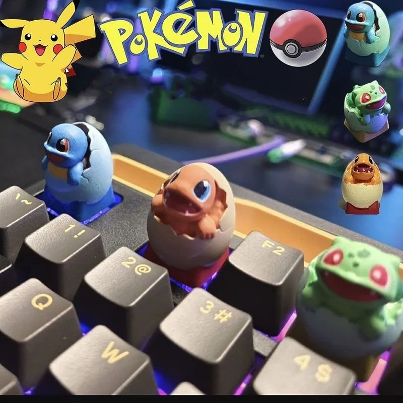 Колпачки-для-клавиш-pokemon-charmander-squirtle-bulbasaur-механическая-клавиатура-декоративные-аксессуары-подарок-для-мальчика-коллекционная