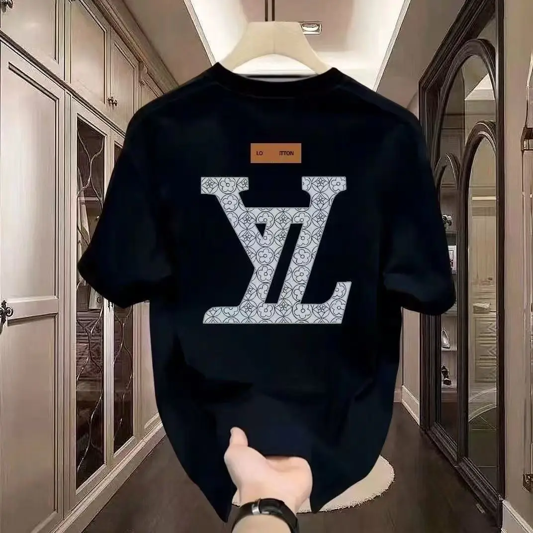 

Лето 2026: Роскошные и универсальные дышащие футболки унисекс из чистого хлопка с принтом, с коротким рукавом