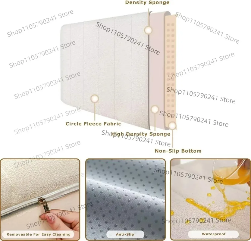Custom Teddy Velvet Bench Cushion Waterproof Chair Seat Pad Bay Window Mattress Padding For Garden Swings