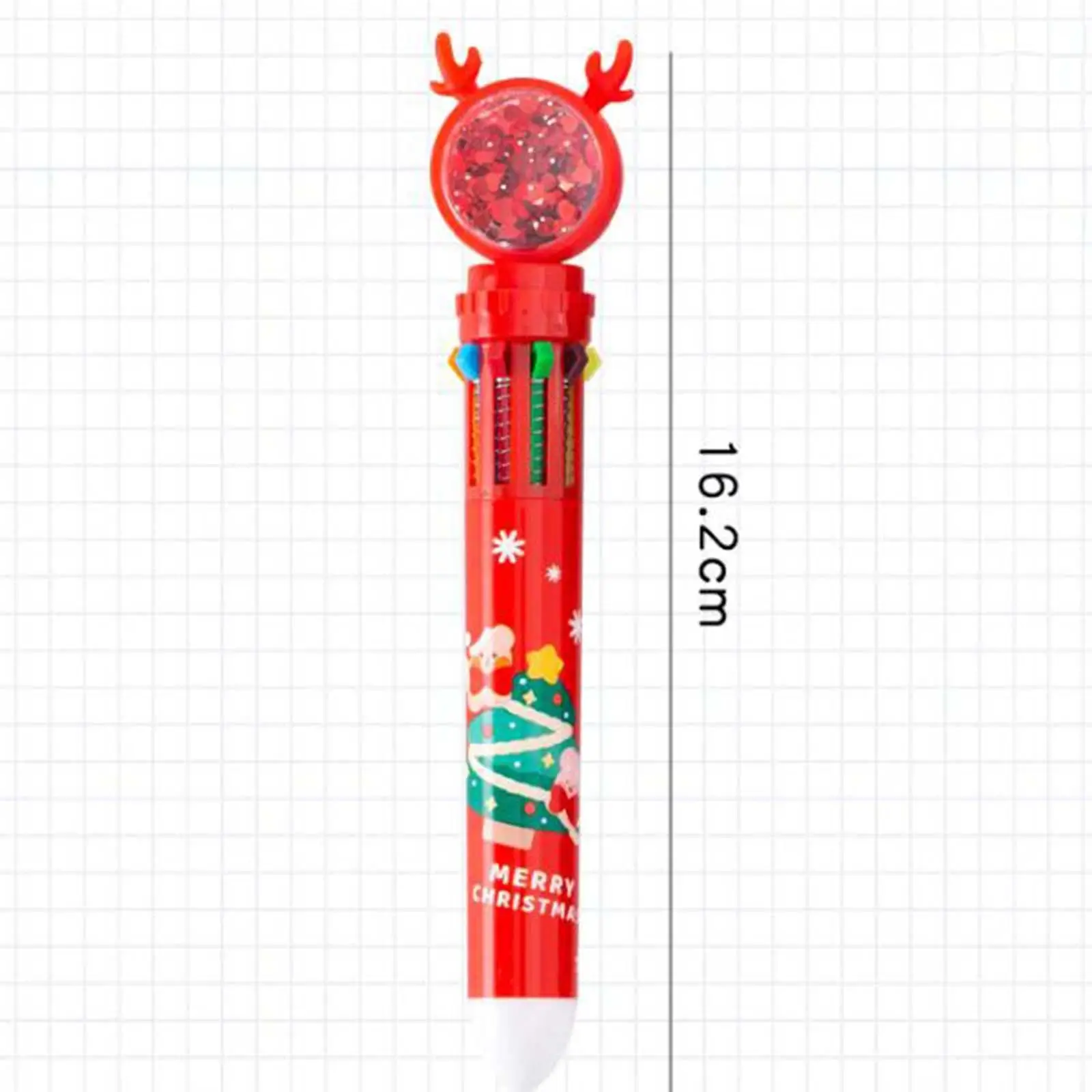 Stylo à bille rétractable multicolore, 10 couleurs, 10 en 1, 0.5mm, fournitures scolaires et de bureau