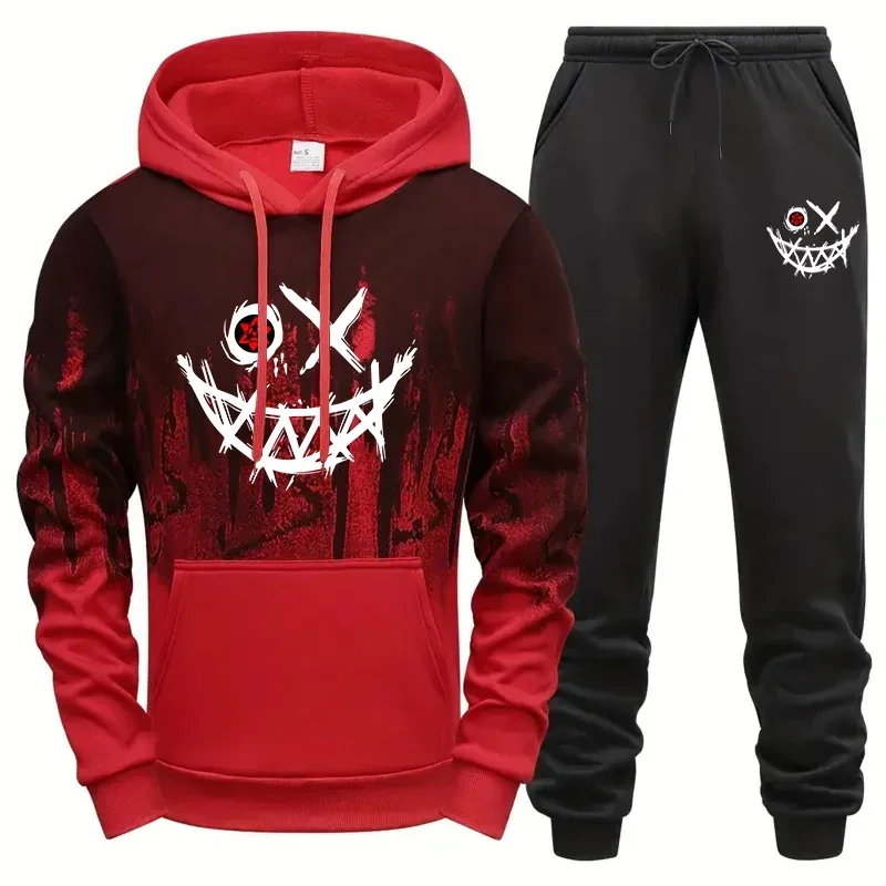 

Men's Hooded Sweatshirt Sweater 2-Piece Set Autumn Winter Daily Casual Sports Jogging Suit Urban Fashion Clothing