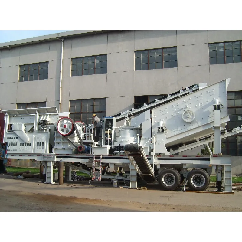 Customize Portable Steel Tyre Type Mobile Crushing Station New Multi-Function Cone Crusher Integrated CrushingStation Motor Core