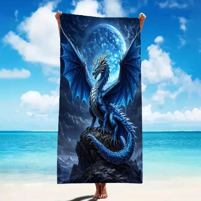 Luxury Gold Scorpion Beach Towel Microfiber Blue Zodiac Sign Bath Towels Cool Animal Travel Blanket Large Swimming Shawl