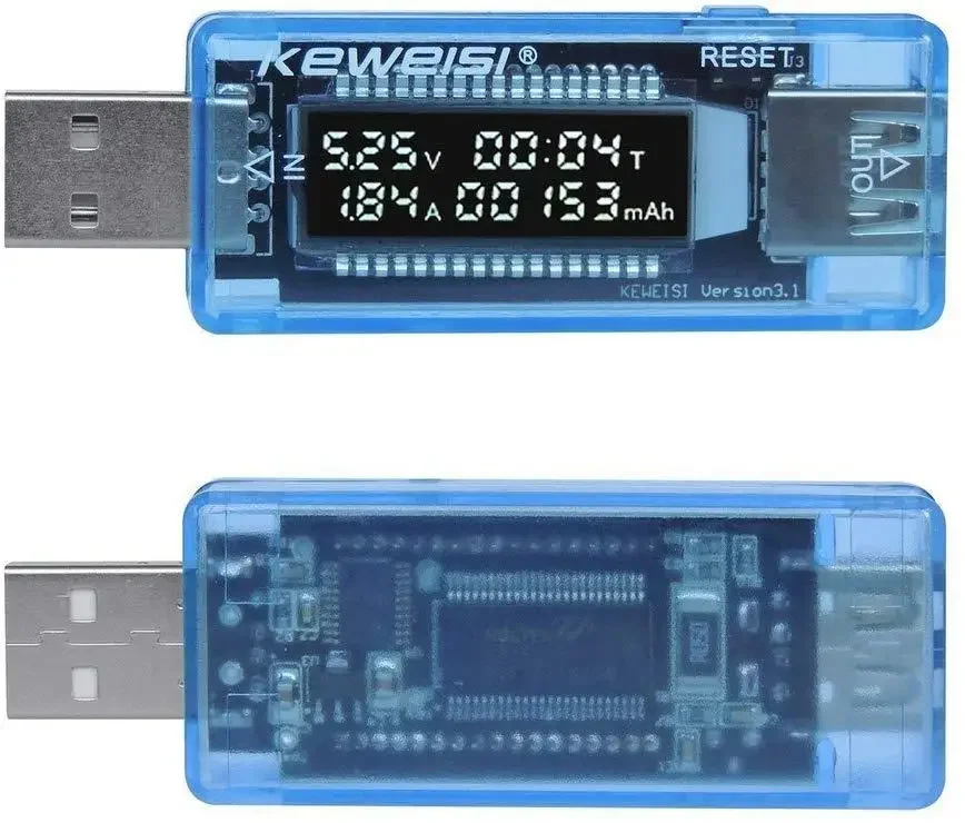 Imagem -02 - Tensão Capacidade Battery Tester Usb Volt Corrente Médico Carregador Medidor Medidores de Baixa Tensão Kws-v20