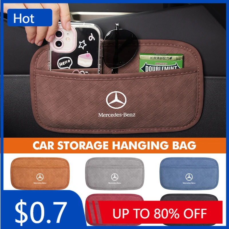 

Car Sticker Car Door Seat Back Self Pasting Multi-Functional Storage Bag For Mercedes Benz C180 C300 W124 W176 W177 C200 C260 GL