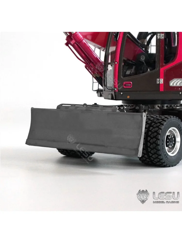 1/14 Modell eines Baumaschinen-Radbaggeres, LESU, aufgerüstet mit einer selbst zusammengebauten, vollständig aus Metall gefertigten Frontschaufel, RD-A0006. – Detail 4