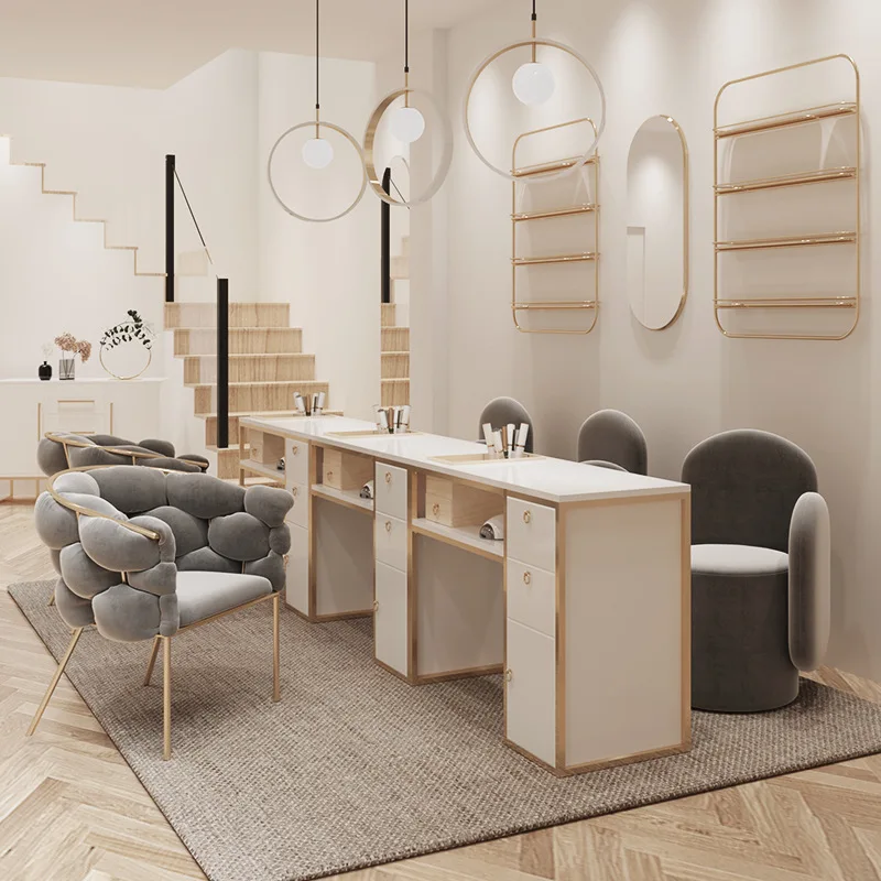 

Hot-Selling Products Exclusive Beauty Salon Light Luxury Professional Manicure Table Nail Technician Nail Tables
