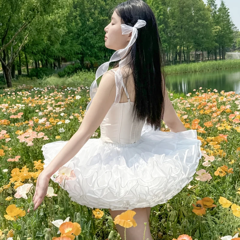 New-style Boneless Crinoline, Soft Mesh Petticoat Voluminous Skirts, Cosplay, Performance Costumes, and D