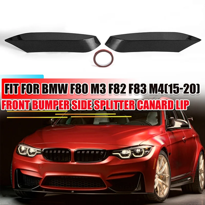 

Front Bumper Lip Spoiler Splitter Air Vent Frame Trim Exterior Tuning Parts for BMW F80 M3 F82 F83 M4 2015-2020