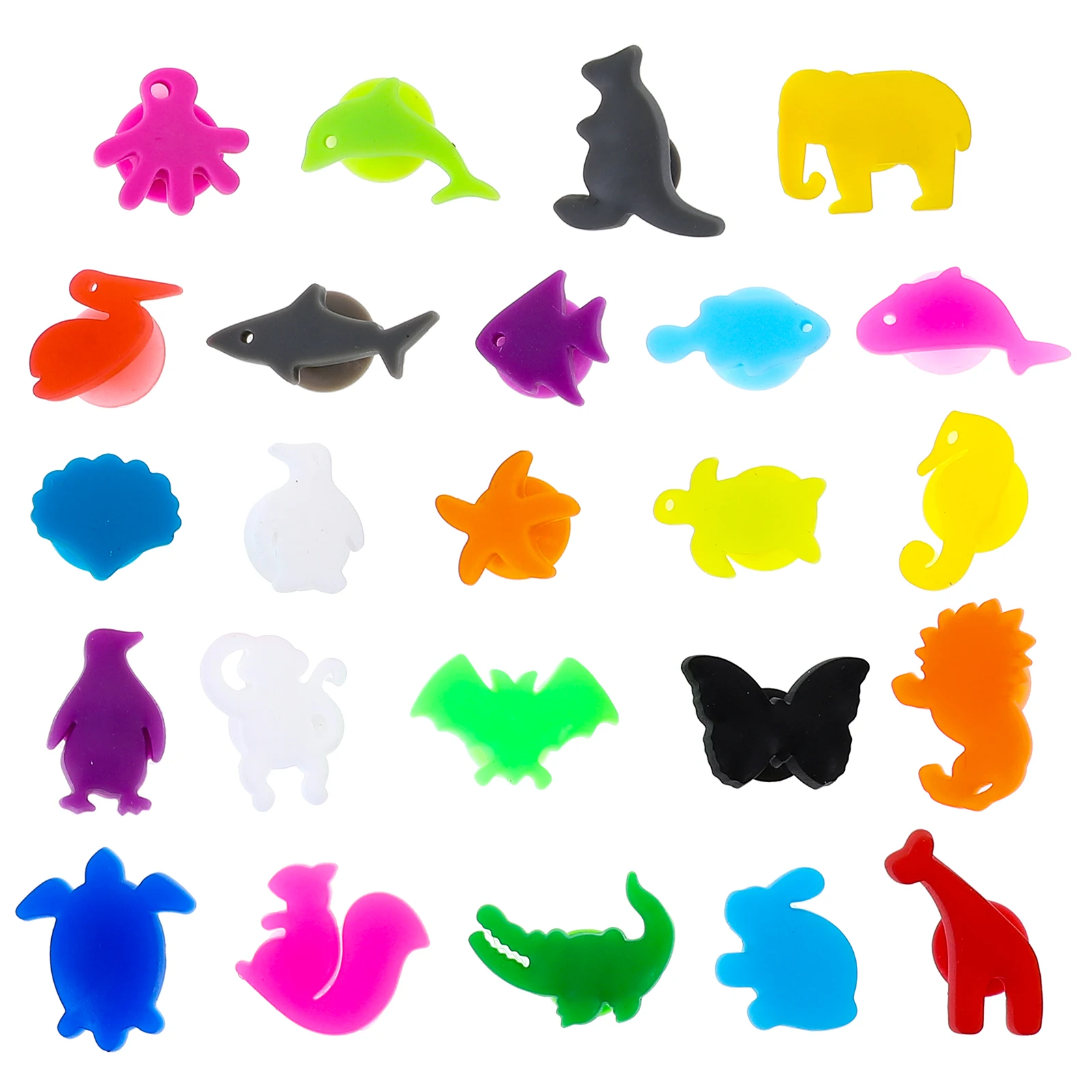 

24pcs Silicone Glass Markers Drink Labels Party Glasses Identifiers Reusable EcoFriendly GlassRecognizer CupStickers