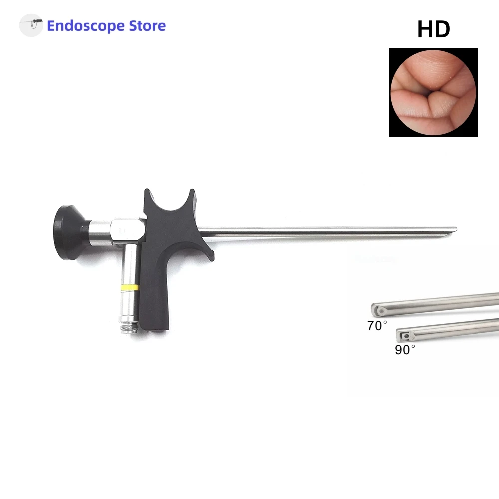 HD 70° 90° 6mm 8mm Handle Laryngoscope Laryngoscopy Rigid Endoscope Optics Telescope Throat Examination Veterinary