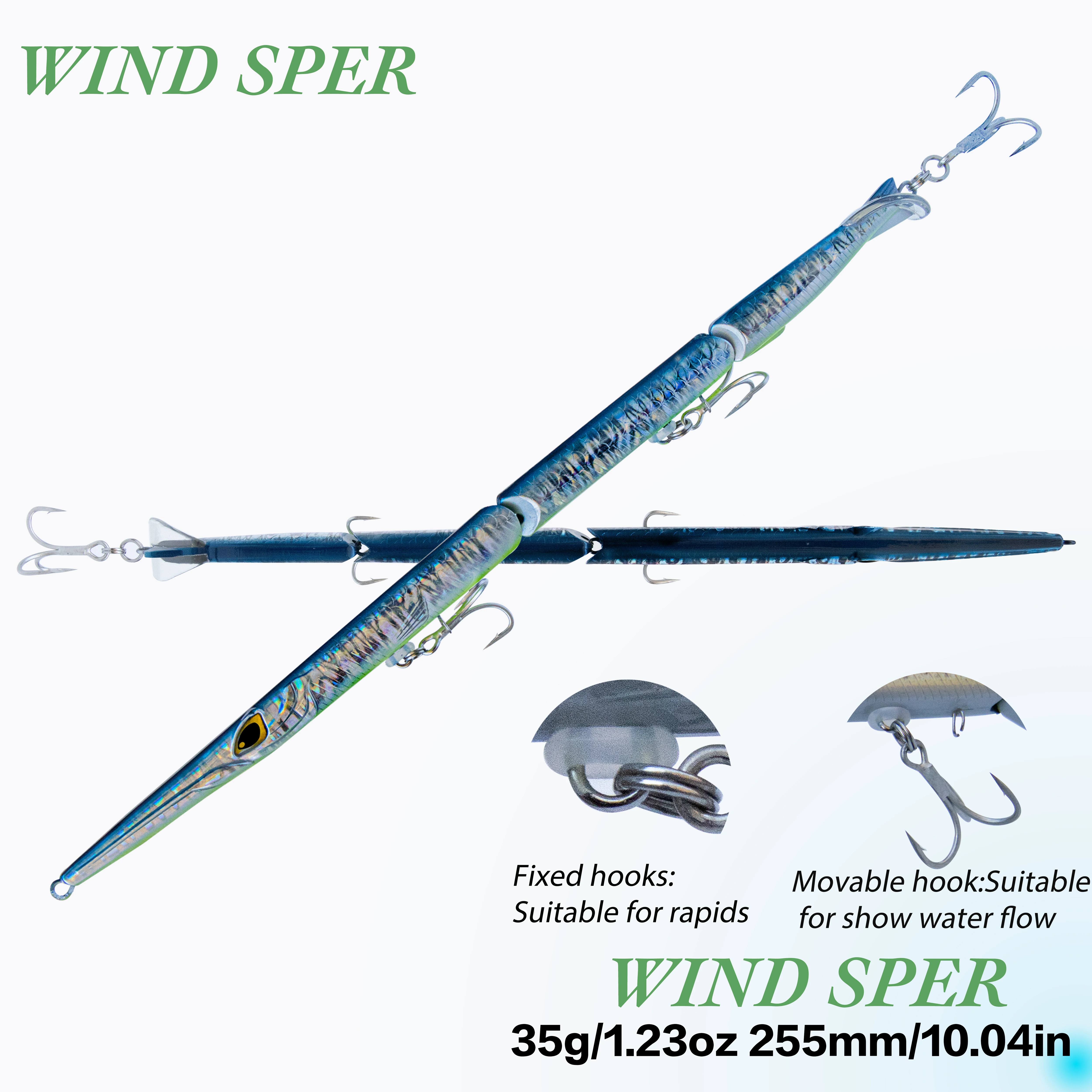 

1 шт., шарнирная приманка-карандаш, 3 секции, рыболовная приманка, 255 мм, 30,6 г, искусственная жесткая игла, тонущая приманка для плавания для сифона, снасть для морского окуня