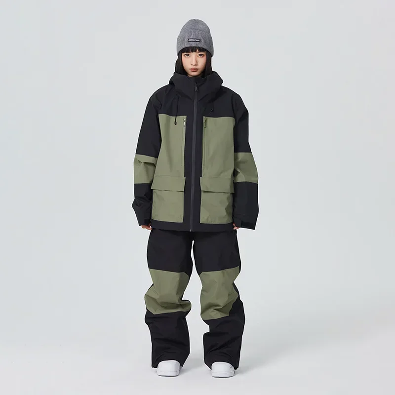 Tute da sci invernali all'aperto 2025 donne nuove tute da snowboard abbigliamento uomo giacca da sci calda impermeabile pantaloni set Costume