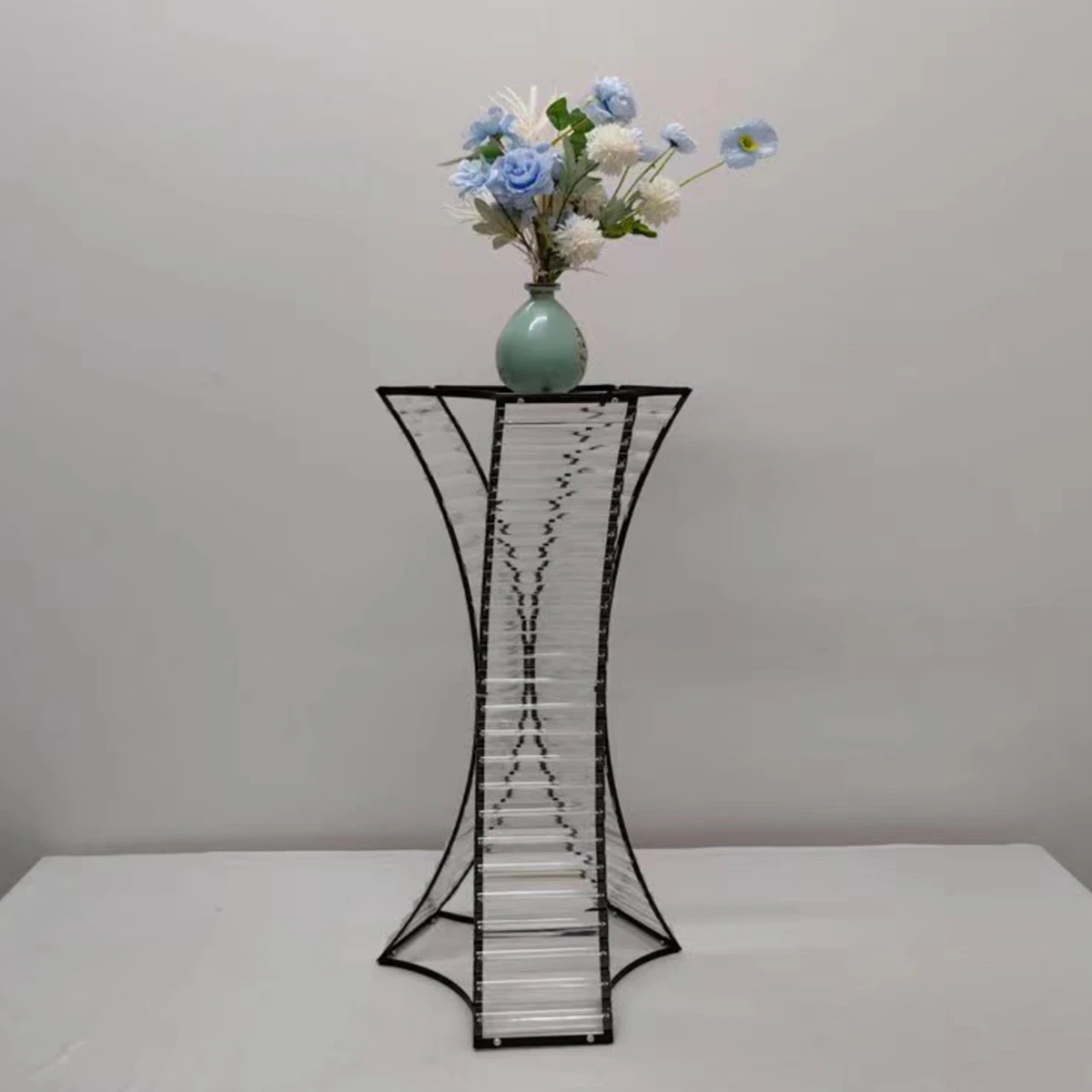 5pcs/10pcs)Wedding Christmas Black not Adjustable Metal Balloon Flower Arch Stand table for decor 2801