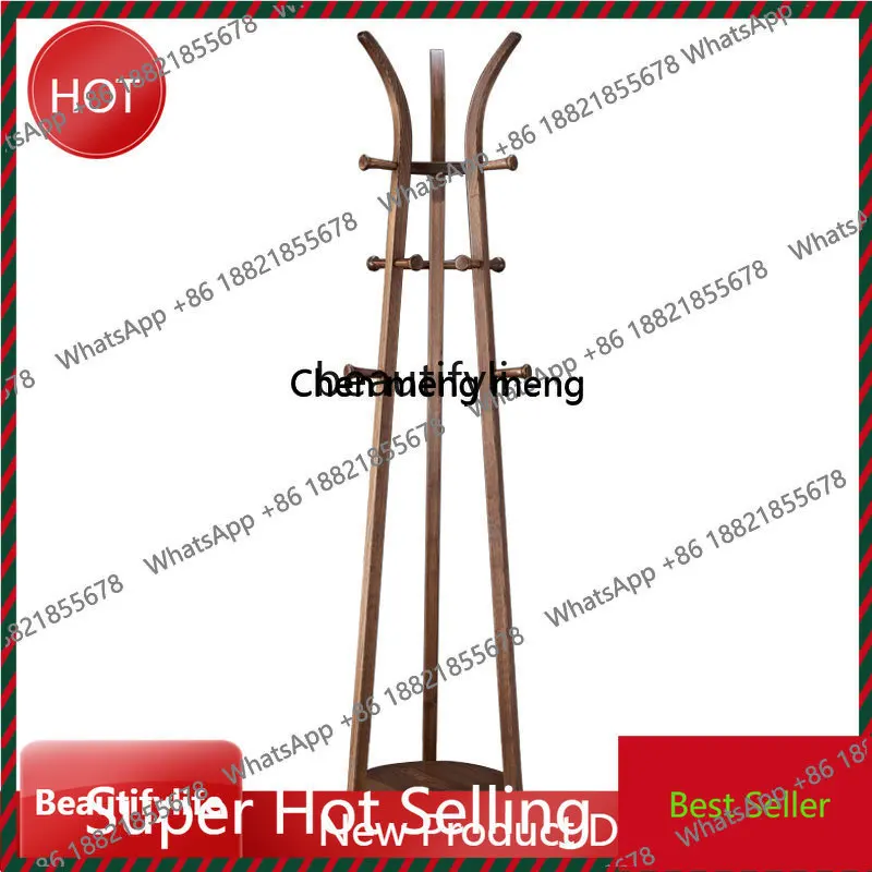 Solid Wood Floor Bedroom Hanger Home Indoor Hanger Multi-Functional Living Room New Chinese Style Minimalist Creative